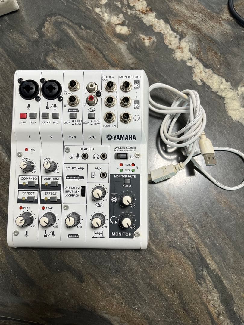 YAMAHA オーディオインターフェース AG06 マイク付き