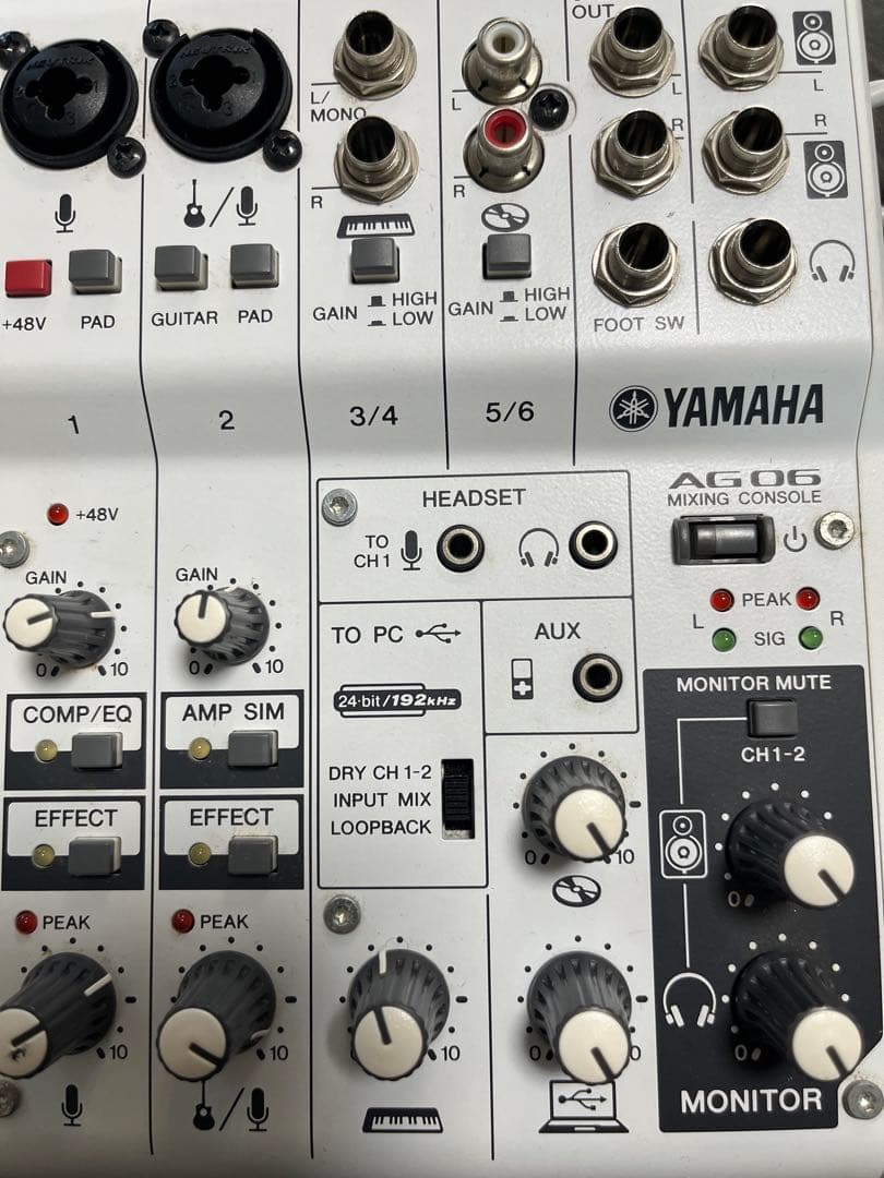 YAMAHA オーディオインターフェース AG06 マイク付き