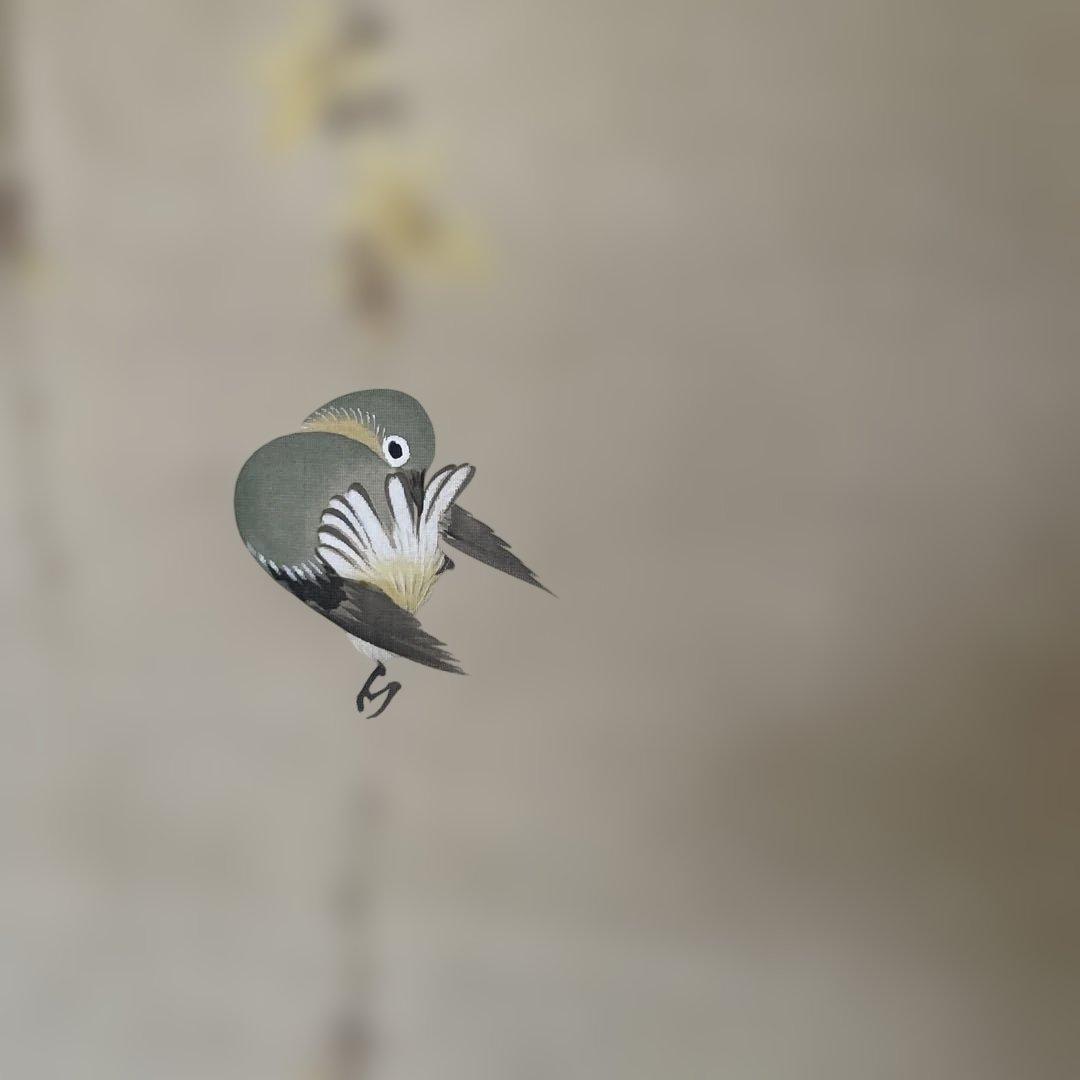 2軸セット　「しだれ桜」　「花と鳥」の掛軸 木製収納箱付き