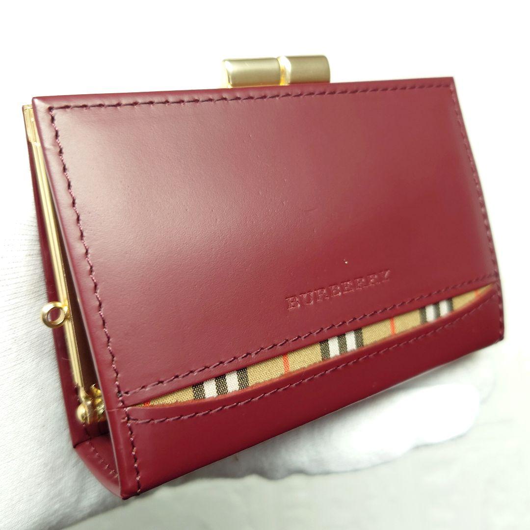 バーバリー　未使用に近い　極美品　レザー＆ノバチェック　ケース　レディース