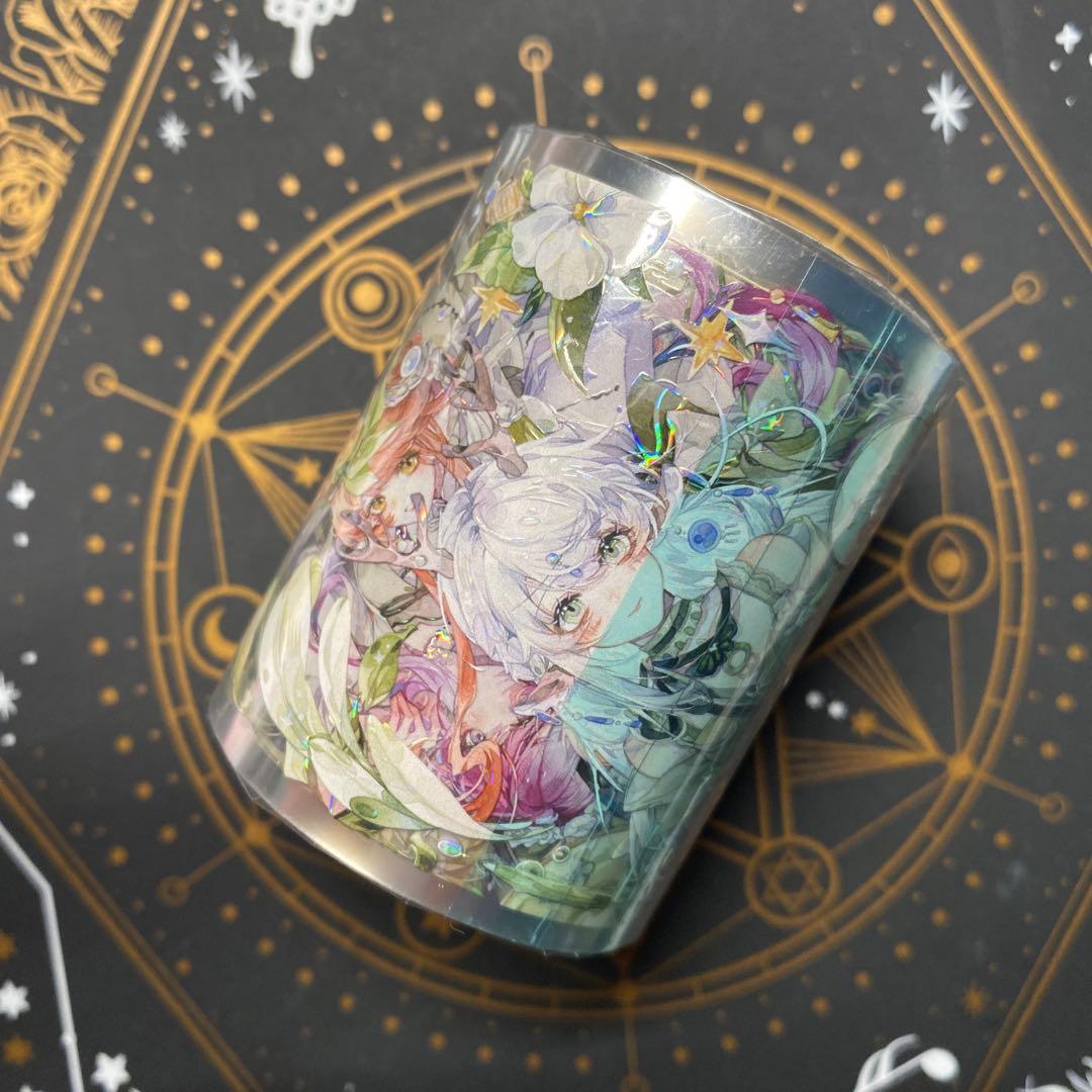 【H1】海外　10m巻　貝殻光マスキングテープ　人物系/装飾系/背景系