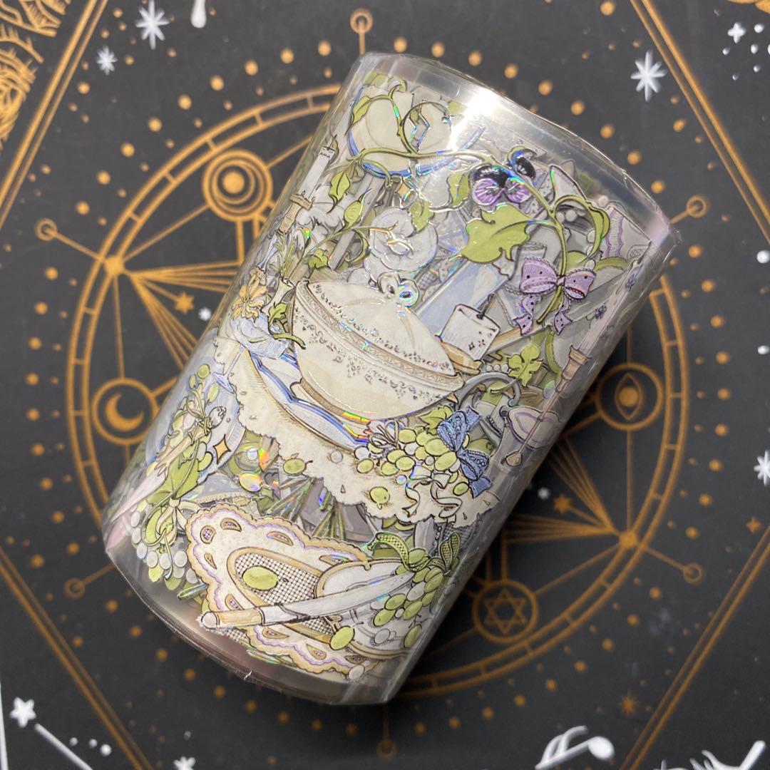 【H1】海外　10m巻　貝殻光マスキングテープ　人物系/装飾系/背景系