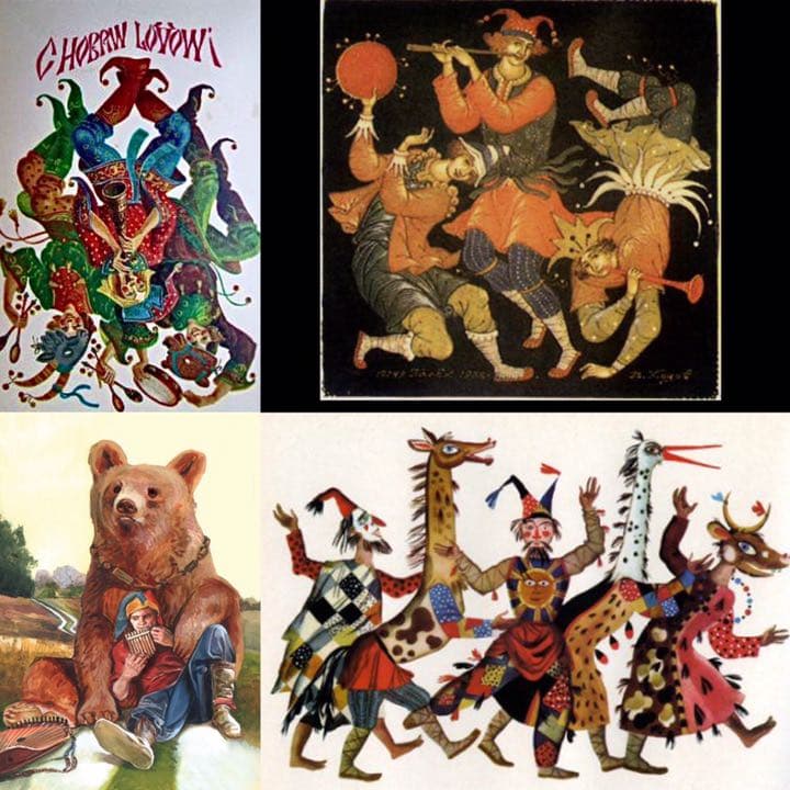 1974年 ロシア（ソ連）モスクワ製造 銅板七宝 タペストリー（ 放浪芸人）