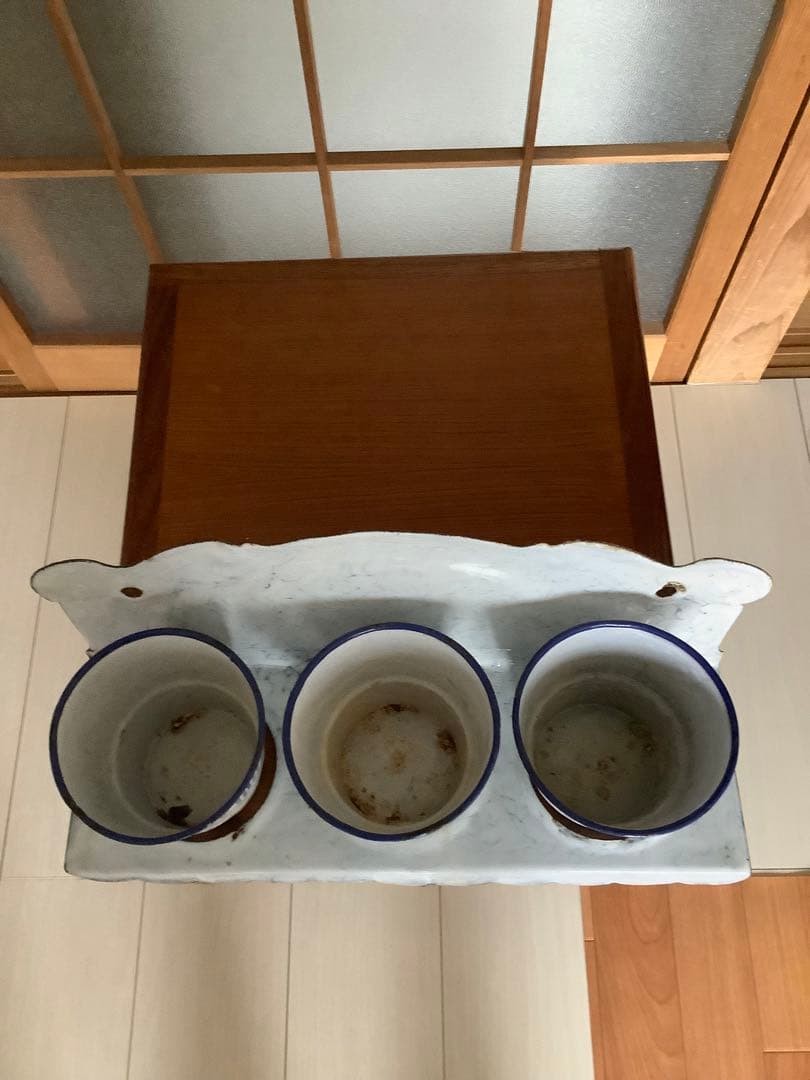 フランス　アンティーク　ホーロー　サボンラック