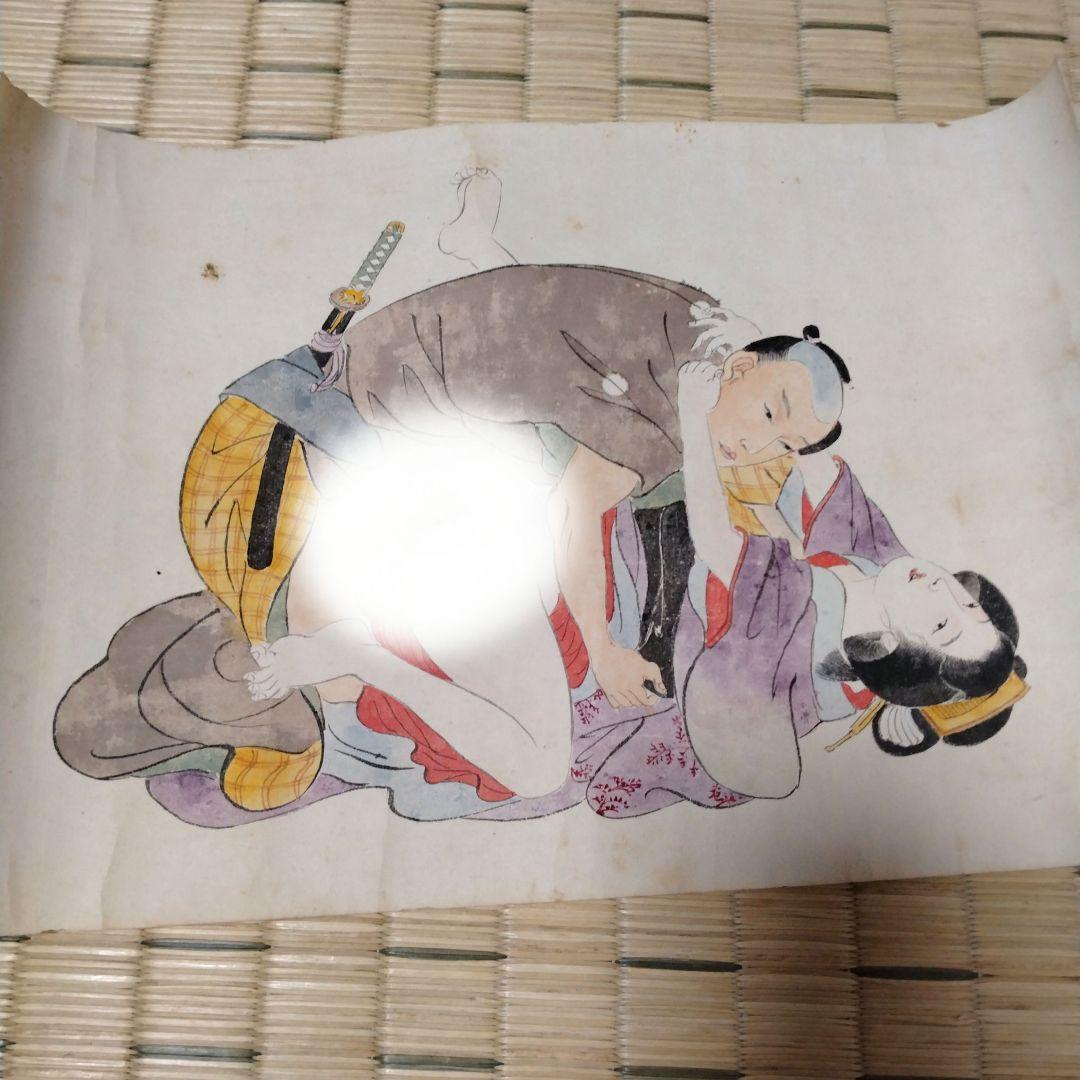 レア！【希少！春画】日本画 巻物 浮世絵 絵巻物 古美術 骨董