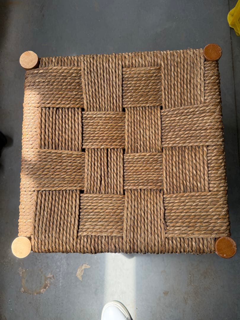 アンティーク ラッシュ スツール 縄編み チェア 椅子2個セット　ますみ