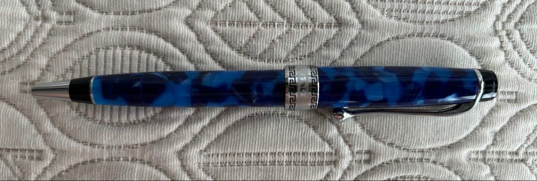aurora アウロラ　オプティマ　ブルー　青いマーブル模様 ボールペン