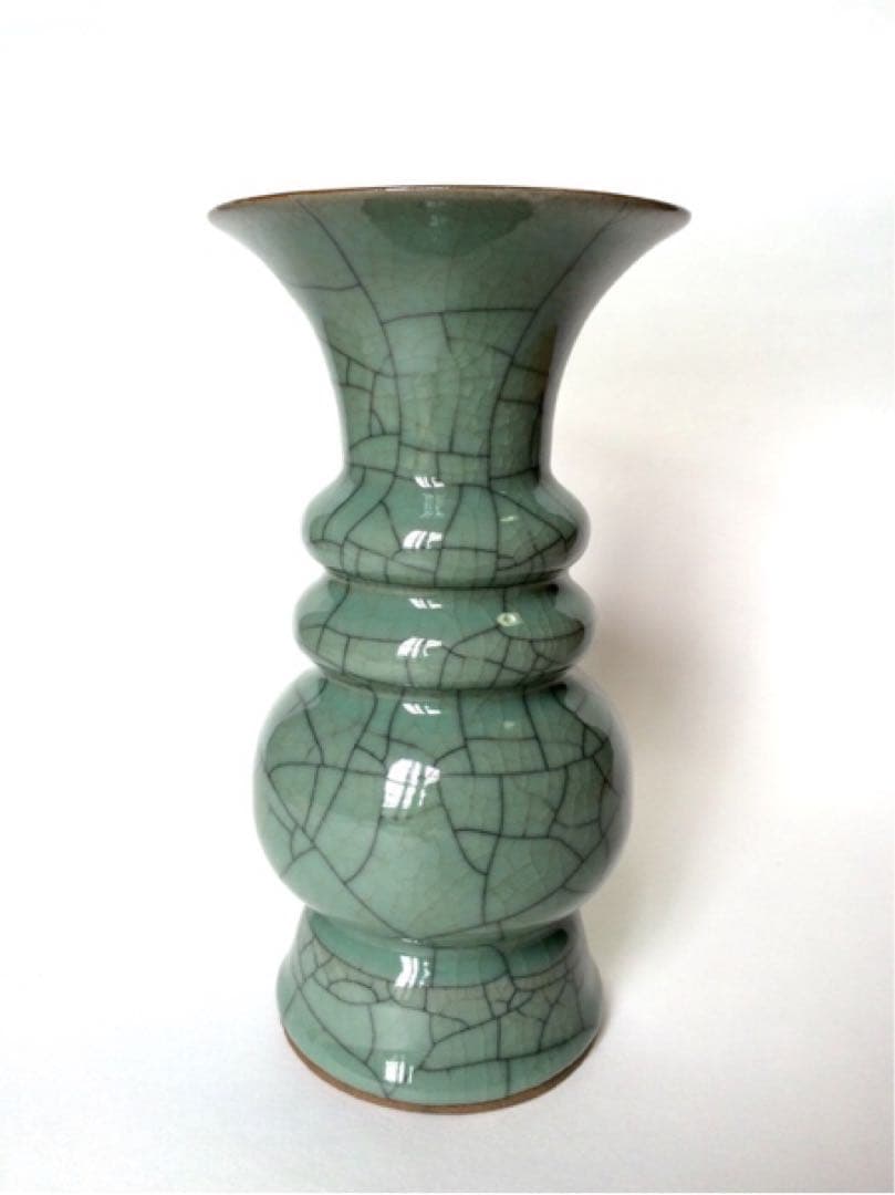 官窯 【哥釉 青瓷尊】　青磁器