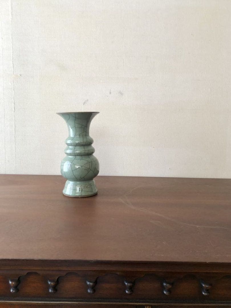 官窯 【哥釉 青瓷尊】　青磁器