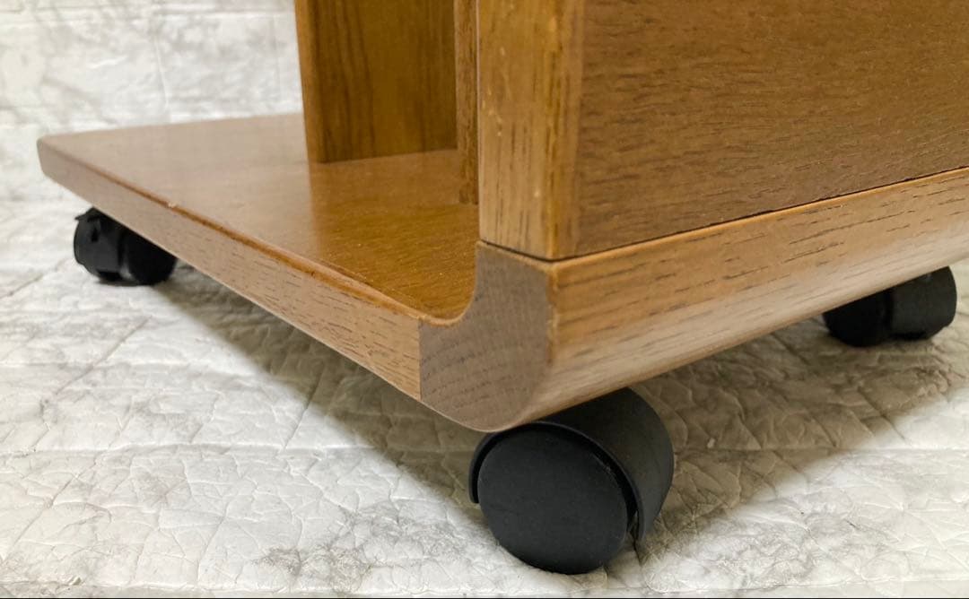 【美品】浜本工芸 サイドテーブル 飾り棚　ローテーブル　天然無垢 オーク材