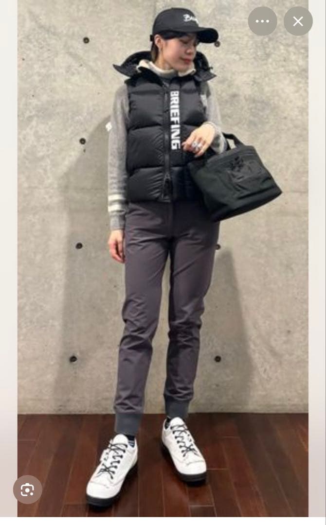 極美品ブリーフィング　ストレッチバックフリースジョガーパンツ　ブラック　S