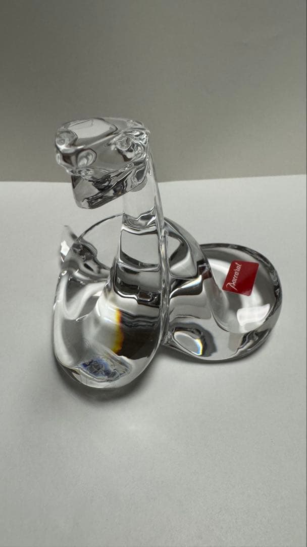 バカラ 干支フィギュリン 巳年 ヘビ クリスタルフィギュア 置物