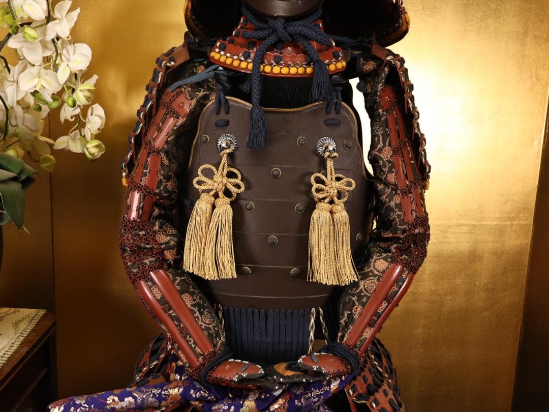 BLACK　BY01　甲冑　具足　着用鎧　龍日輪前立　鎧櫃付き　等身大　現