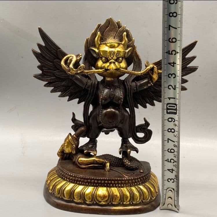 銅器 仏像 蔵伝金翅大鵬鳥銅像 鎮宅辟邪 開運風水 招財 置物 工芸品 装飾品