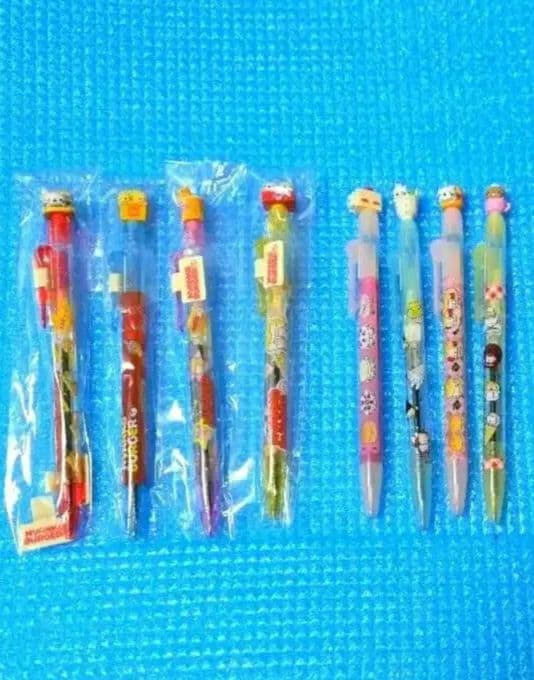 新品☆にゃんにゃんにゃんこ バーガー カフェ ボールペン ⑧点セット