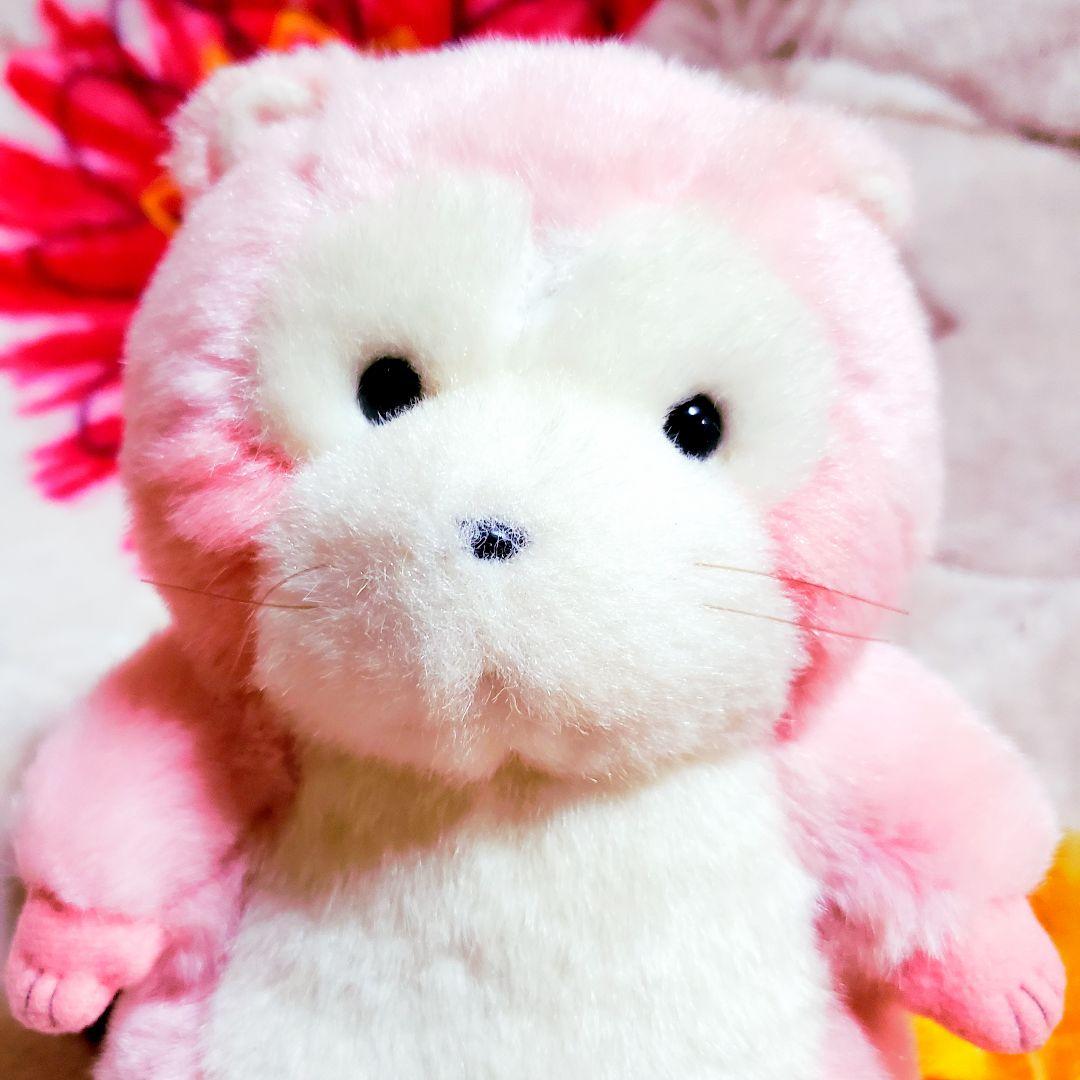 希少 セキグチ あらいぐまラスカル ぬいぐるみ ラスカル 桜色 ピンク レトロ