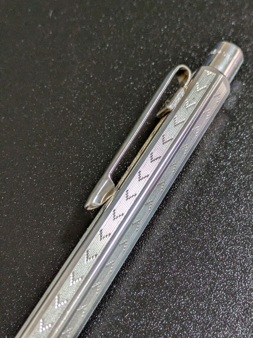 カランダッシュ エクリドール　シェブロン　シルバー　ボールペン 美品