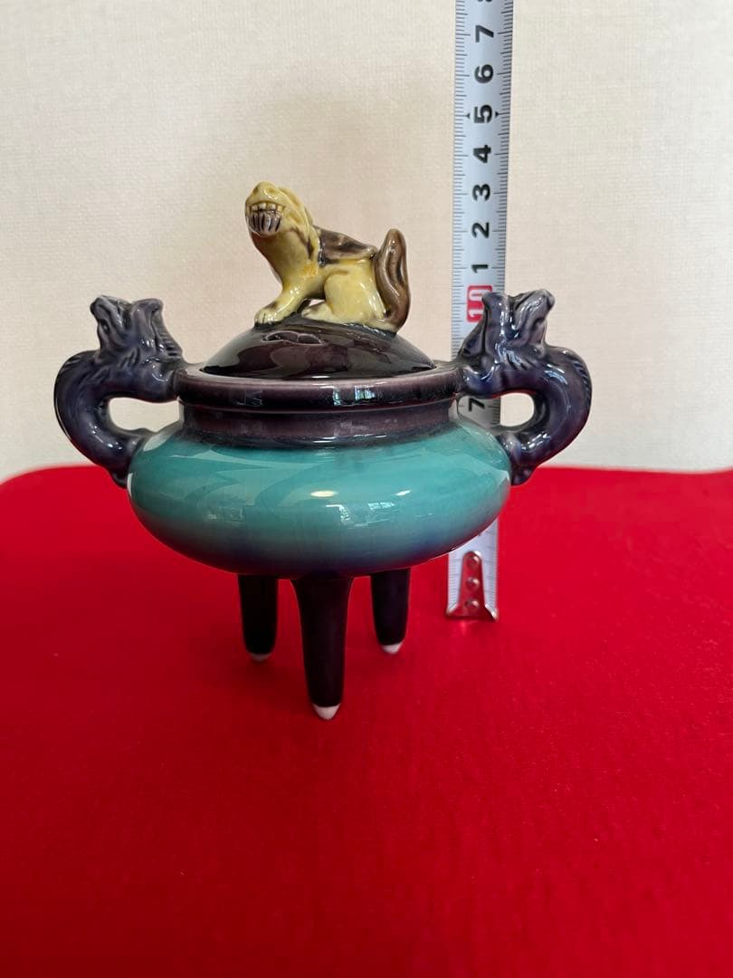 【特価】人間国宝 三代 徳田八十吉(正彦銘) 彩釉 香炉 管理T273