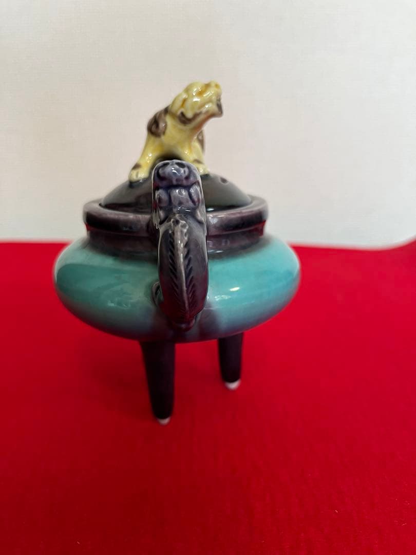 【特価】人間国宝 三代 徳田八十吉(正彦銘) 彩釉 香炉 管理T273