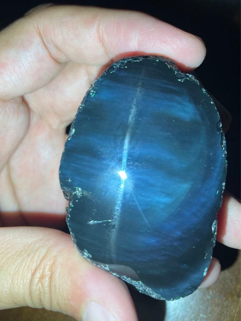 研磨品　十勝石玲瓏　ブルーオーロラ　レインボーオブシディアン
