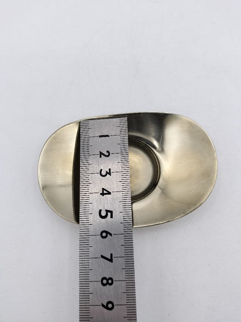 c323 煎茶 茶托 秀峰堂 ステンレス　5枚セット　 茶道具 古物