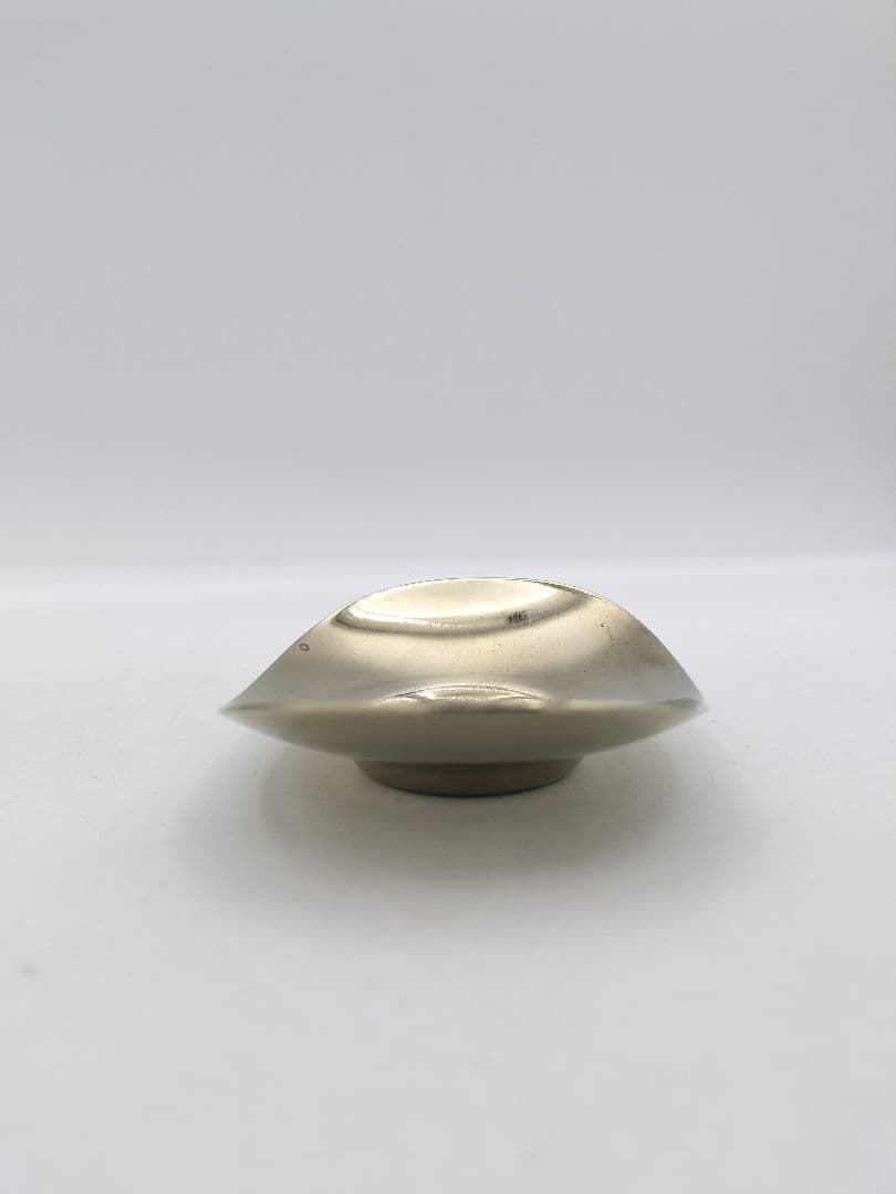 c323 煎茶 茶托 秀峰堂 ステンレス　5枚セット　 茶道具 古物