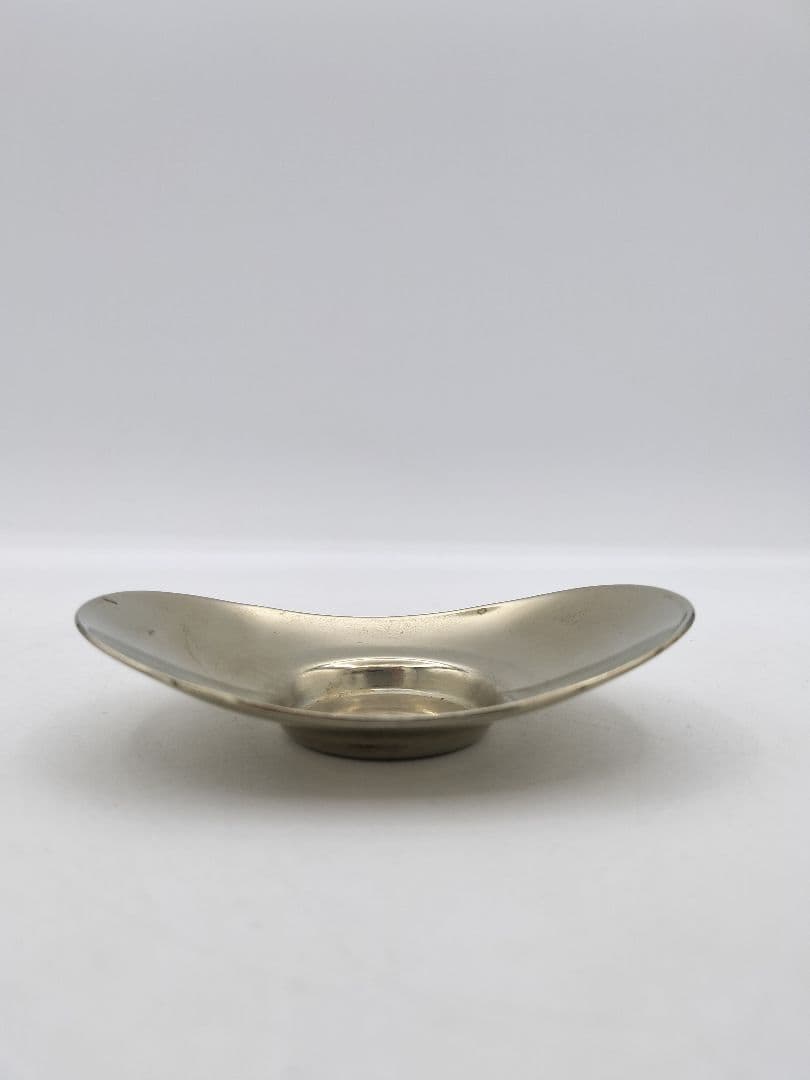 c323 煎茶 茶托 秀峰堂 ステンレス　5枚セット　 茶道具 古物