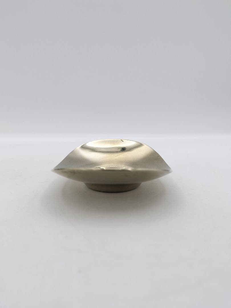 c323 煎茶 茶托 秀峰堂 ステンレス　5枚セット　 茶道具 古物