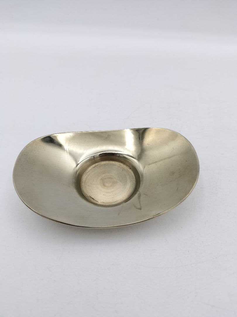 c323 煎茶 茶托 秀峰堂 ステンレス　5枚セット　 茶道具 古物