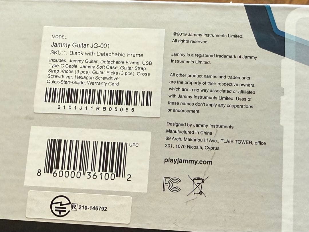 Jammy Guitar JG-001 ポータブルギター　MIDIギター