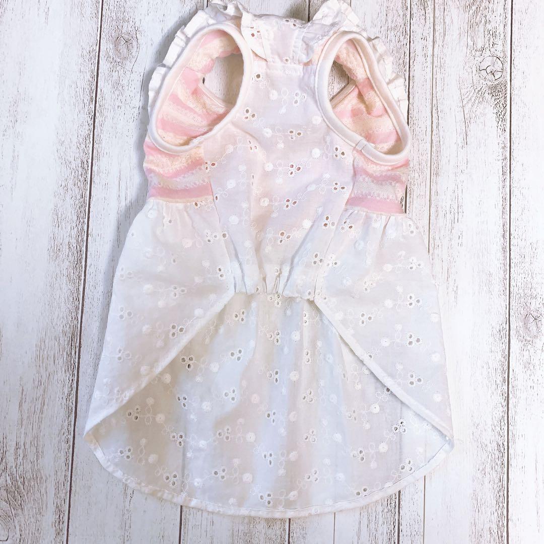 重ね着風さわやかワンピ/XXS〜M/犬服/犬服ハンドメイド