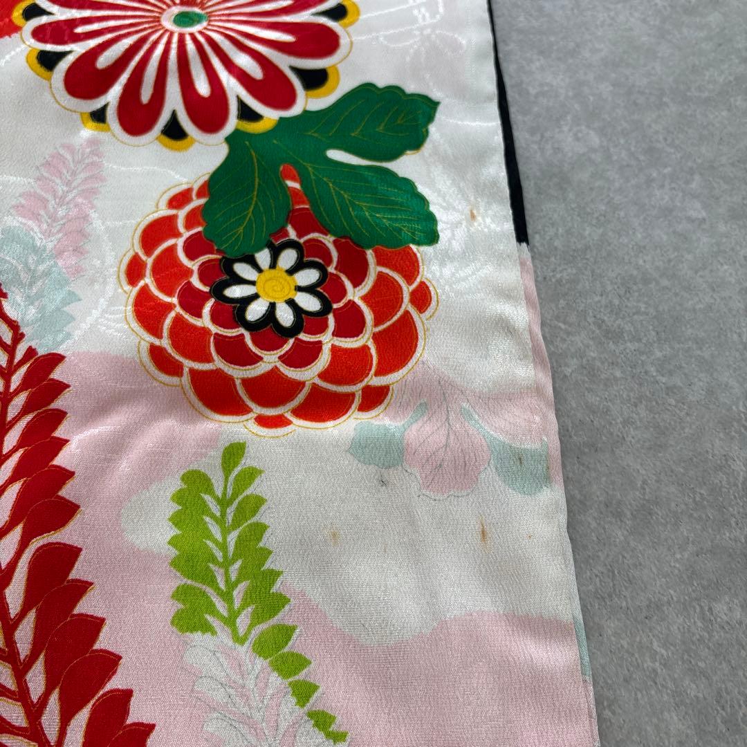 七五三　7歳お着物まとめ7点セット 着物と赤い小物一式