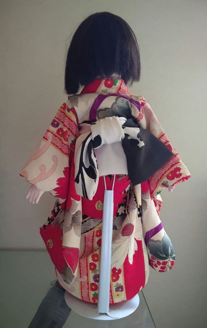 15号さん用の　お着物+帯　半襟おまけでつけます　お人形は含まれません