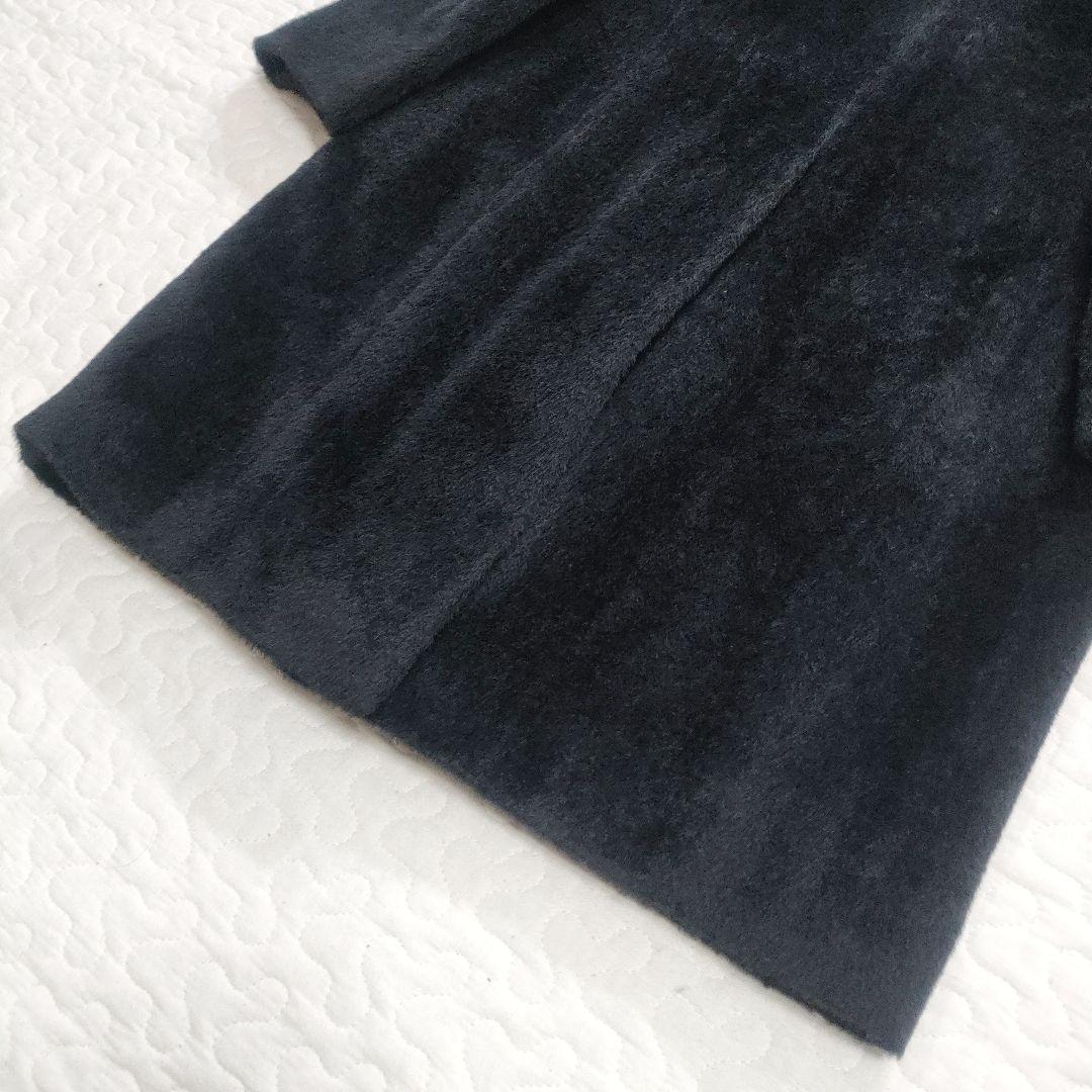 未使用品✨AquaScutum　アルパカウールシャギーコート　黒　サイズ6