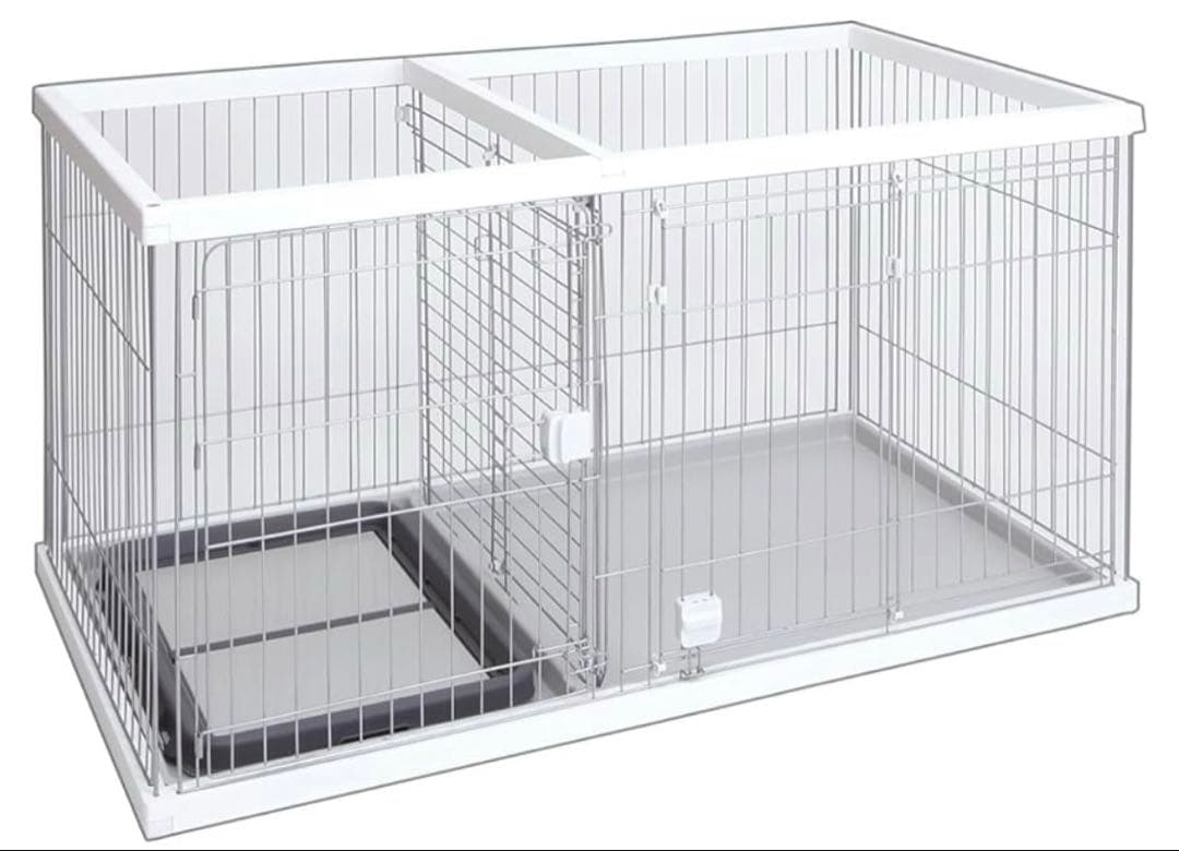 ペティオ トイレのしつけが出来る ドッグルームサークル ホワイト ワイド