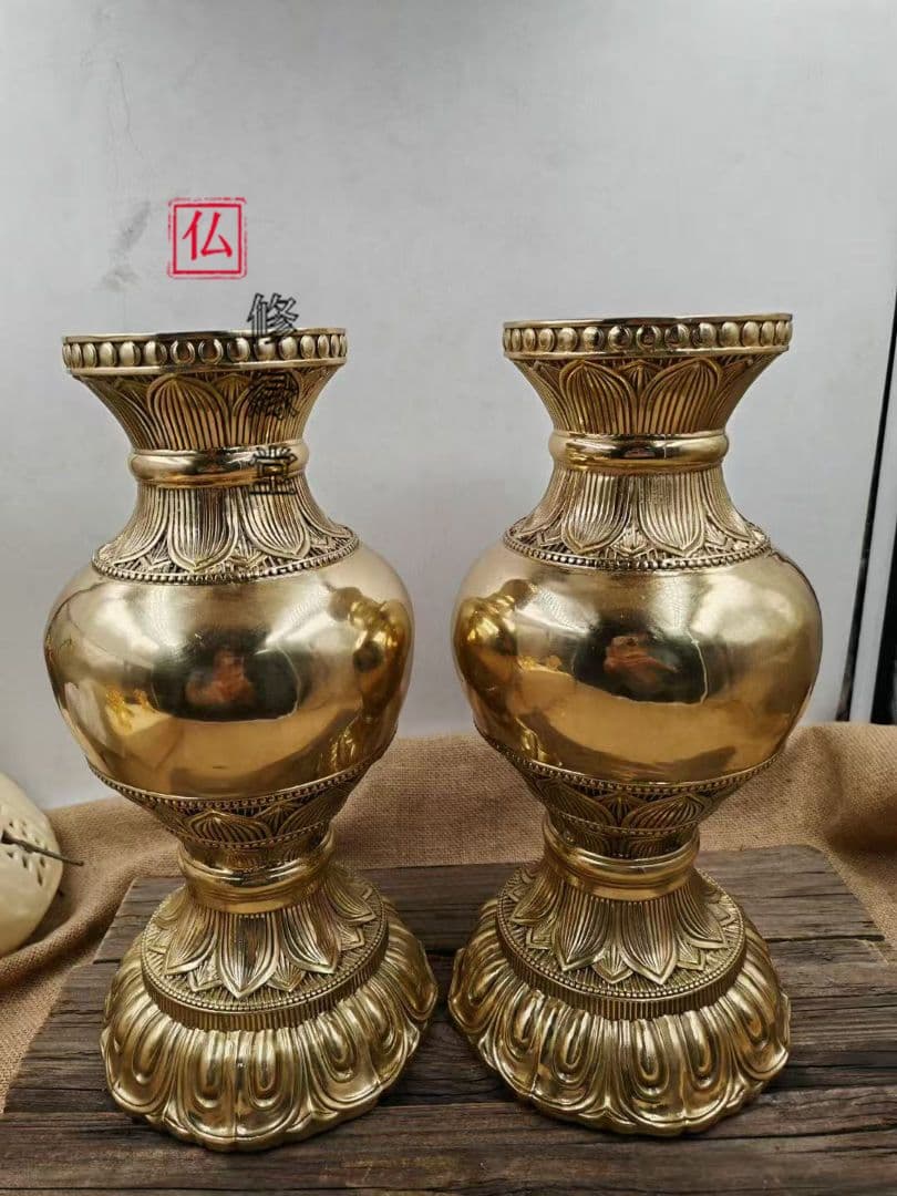 【修縁堂】密教法具 真言宗 法器 花瓶 仏教法具 寺院用仏具