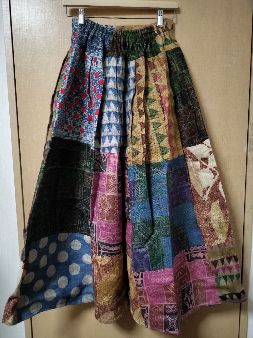 エスニック　バールンパンツ　天然コットン　藍染　新品　タイ製B80