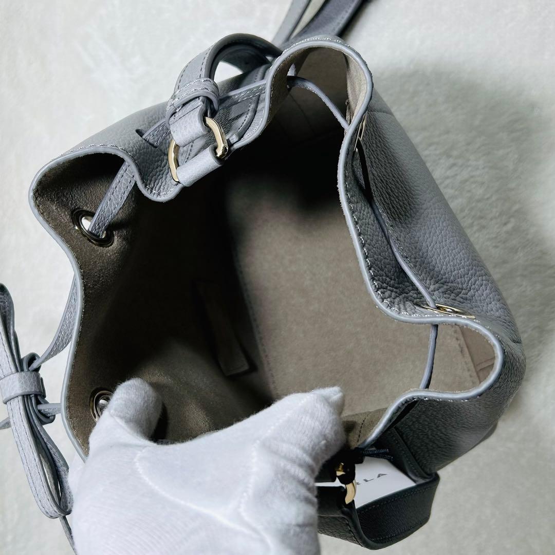 新品未使用 FURLA フルラ コスタンザ ショルダーバッグ グレー 巾着