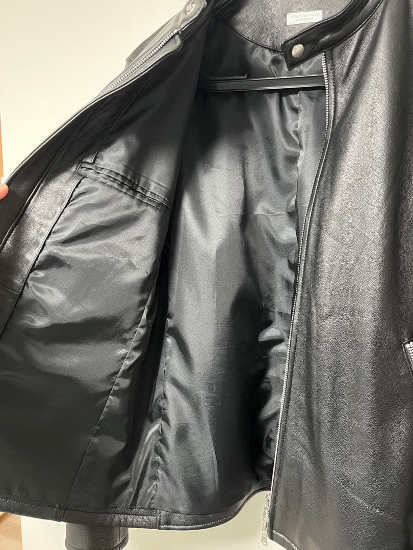 （値下げしてます）BEAUTY & YOUTH ブラックレザージャケット