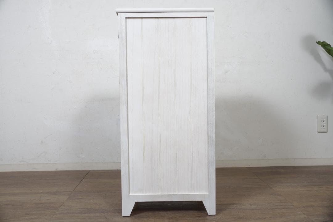 koko シャビー　チェスト　スリム4段　　洋タンス