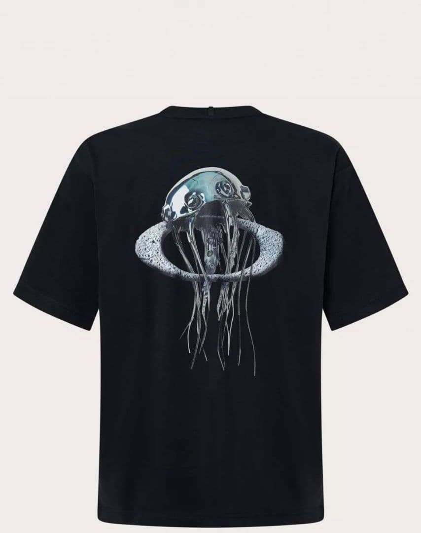 オークリークラゲグラフィック ブラック Tシャツ