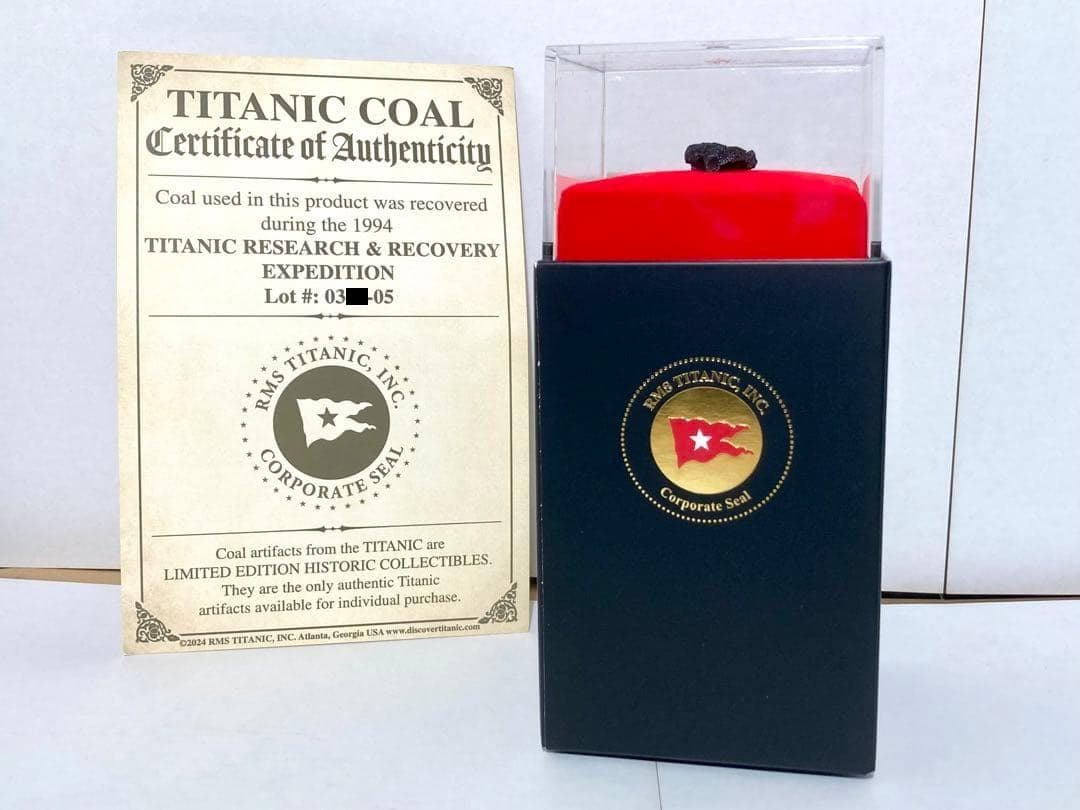 【超希少】タイタニック号の石炭｜RMS Titanic社公式販売アイテム