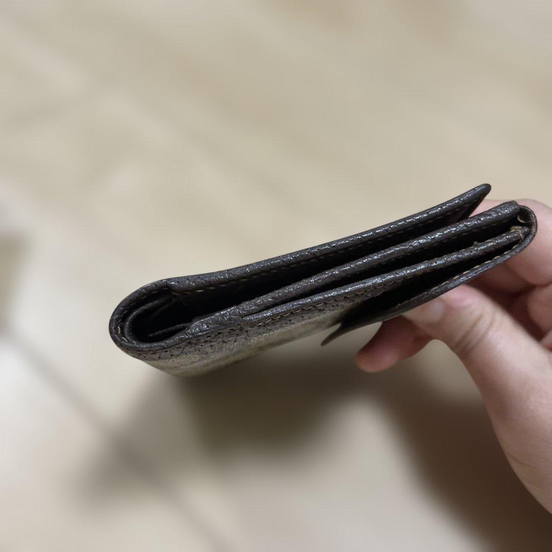 希少 グッチ GUCCI 財布 二つ折 ブラウン