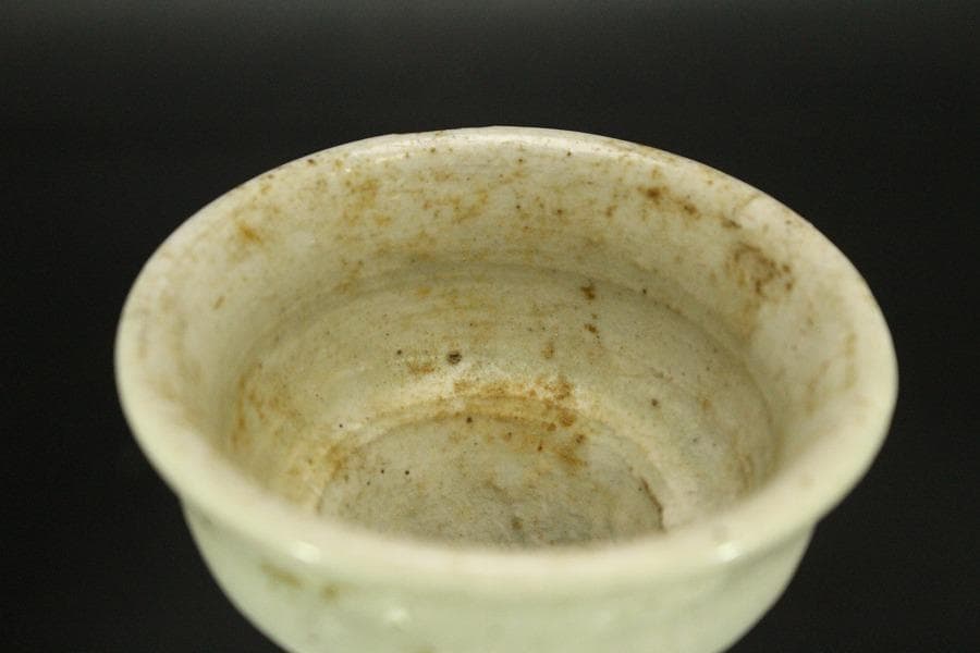 中国美術 青白磁 瓶 時代物(A446)