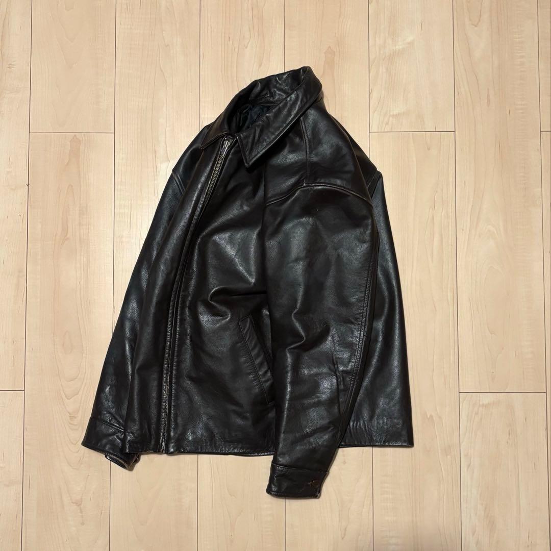 90s old ギャップ 本革 レザージャケット ブルゾン 中綿キルト y2k