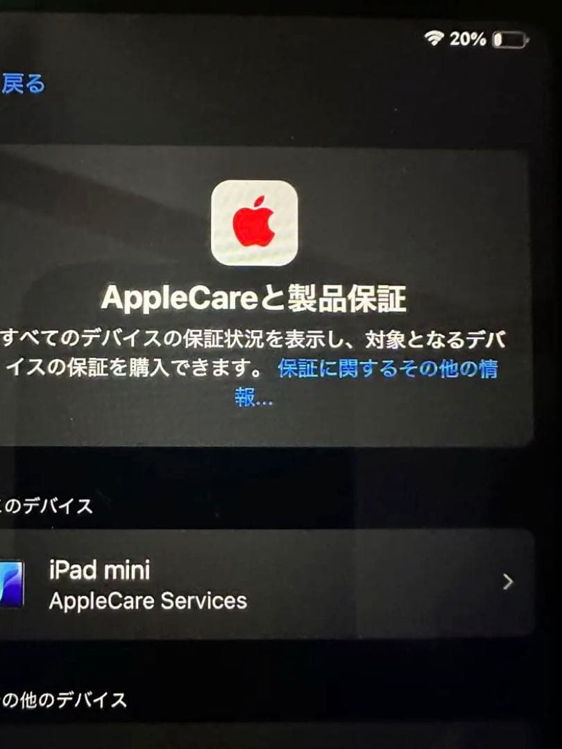 AppleCare有 iPad mini a17pro 512GBセルラーモデル