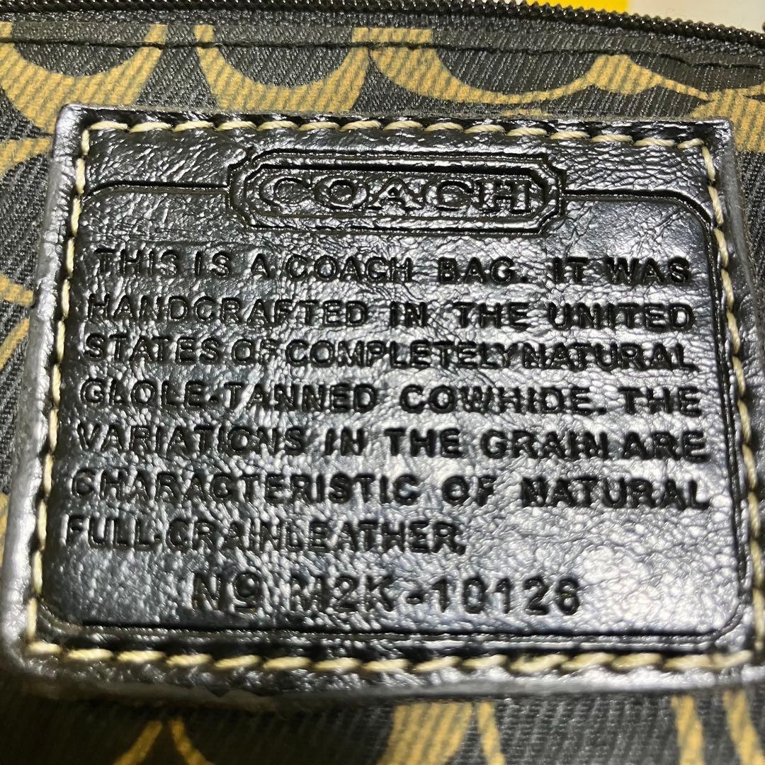 美品✨USA製 OLD COACH ショルダーバッグ 10126 黒 赤 レザー