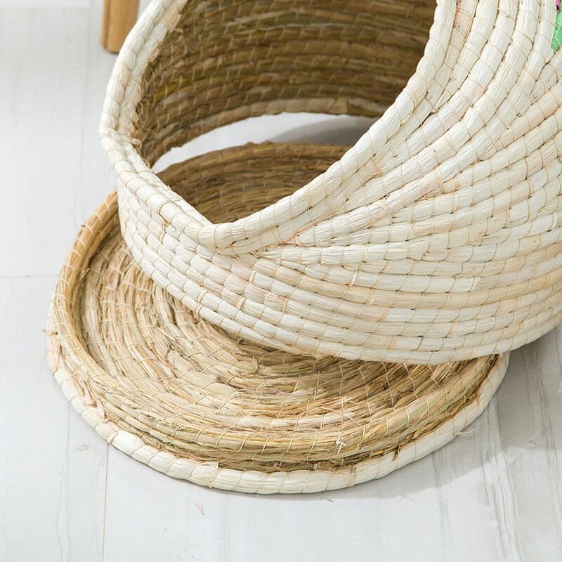 猫の巣猫の草編み巣4