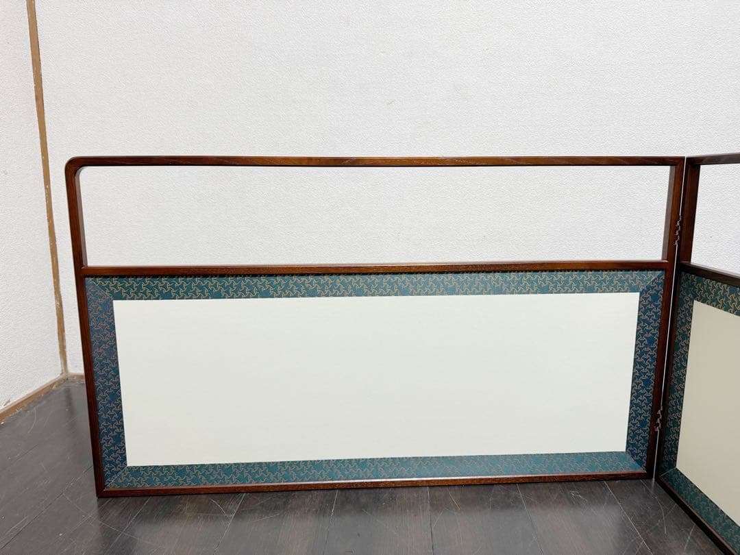 未使用 茶道具 こまつなぎ 風炉先屏風 裏白 上透かし 両面使い 元箱