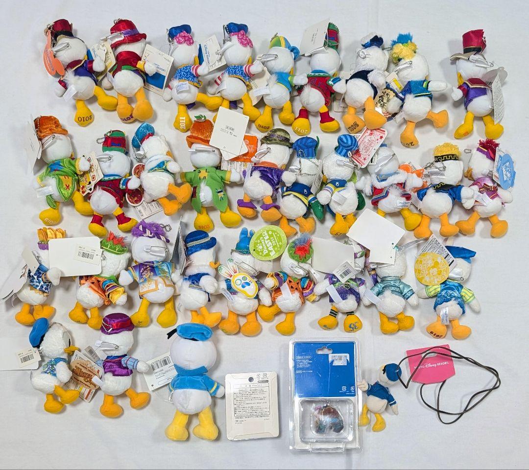 タグ付き　ディズニー　ドナルド　ぬいぐるみバッジ　ストラップ　キーホルダー
